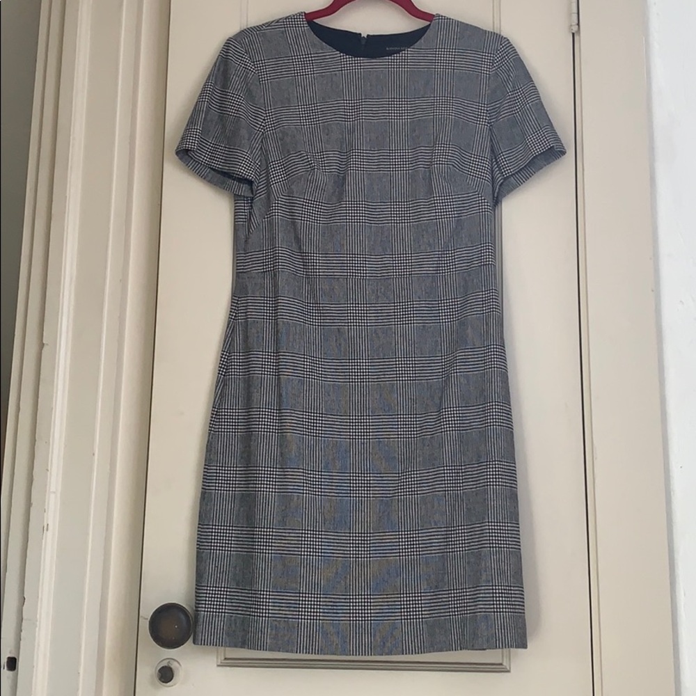 Classic plaid fitted dress.